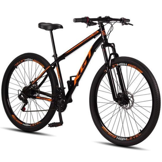 Bicicleta Aro 29 Aço Carbono KGT Freios Disco Suspensão 21v