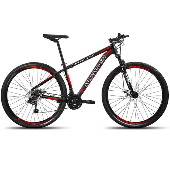Bicicleta Aro 29 Alfameq Makan Freio a Disco 21 Marchas Cambios Shimano
