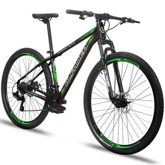 Bicicleta Aro 29 Alfameq Makan Freio a Disco 21 Marchas Cambios Shimano