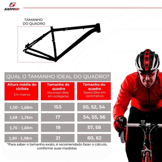 Bicicleta aro 29 Alumínio Azul e Preto Gott Rocker Freios a Disco Suspensão 21v
