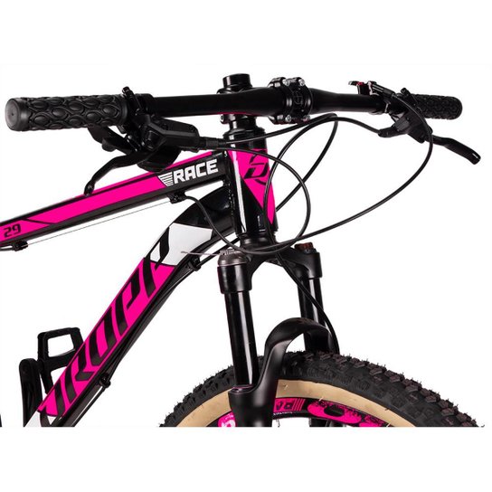 Bicicleta aro 29 dropp race 12 vel freio hidráulico Suspensão com Trava no Guidão