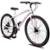 Bicicleta Aro 29 Dropp Sport Aero Aço Carbono 21 Vel Marchas Freio a Disco - Branco+Rosa