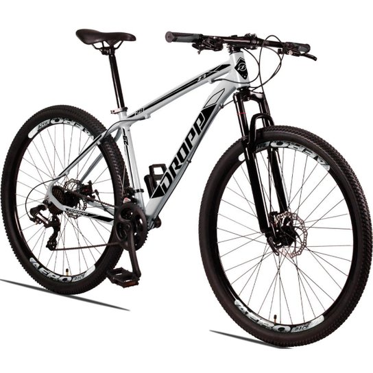 Bicicleta aro 29 Dropp Z3 Alumínio Shimano 21 vel marchas freio a disco mecânico com suspensão MTB