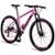 Bicicleta Aro 29 Dropp Z3 Câmbios 24 Vel Marchas Freio a Disco Mecânico com Suspensão Dianteira MTB - Rosa+Preto