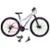 Bicicleta Aro 29 Feminina Absolute Hera Alumínio 21v Câmbios Shimano Freio a Disco Suspensão Diant. - Branco+Rosa