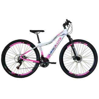 Bicicleta Aro 29 Feminina Absolute Hera Alumínio 21v Freio a Disco Suspensão Dianteira Bicolor