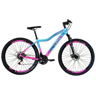 Bicicleta Aro 29 Feminina Absolute Hera Alumínio 21v Freio a Disco Suspensão Dianteira Bicolor