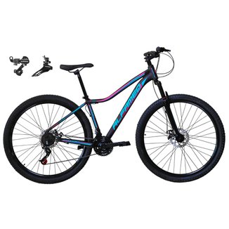 Bicicleta Aro 29 Feminina Alfameq Pandora 21v Câmbios Shimano Freio a Disco Suspensão Dianteira