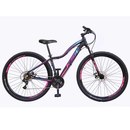 Bicicleta Aro 29 Feminina Ksw Mwza Alumínio 24v Câmbios Shimano Tz Freio a Disco Suspensão Dianteira