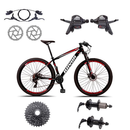 Bicicleta Aro 29 Freio A Disco Hidraúlico 24 Velocidades Cubo Alúminio K7