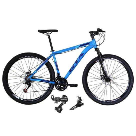 Bicicleta Aro 29 Gta Start Alumínio 21v Câmbios Shimano Freio a Disco Suspensão Dianteira