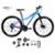 Bicicleta Aro 29 Gta Start Kit 2x9 Gta Sunrun Freio Disco K7 11/36 Pedivela 24/38d Suspensão Trava - Azul+Rosa