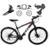 Bicicleta Aro 29 Gti Roma 21v Câmbios Shimano Freio a Disco Hidráulico Alumínio Garfo Com Suspensão - Preto+Vermelho