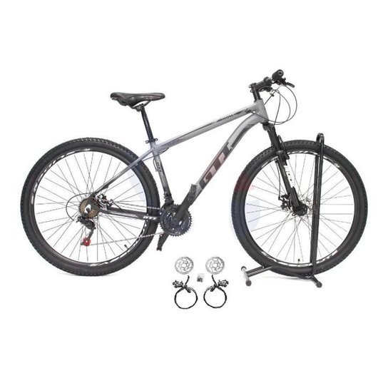 Bicicleta Aro 29 Gti Roma 21v Freios a Disco Hidráulicos Alumínio Suspensão Dianteira