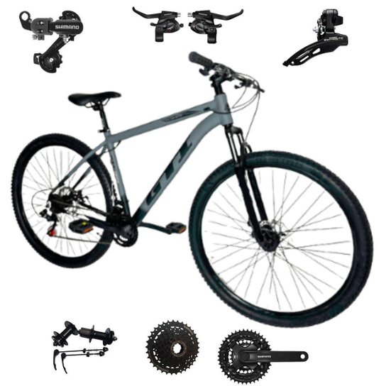 Bicicleta Aro 29 Gti Roma Bike 24v Aluminio Indexado Freio a Disco Componentes Shimano