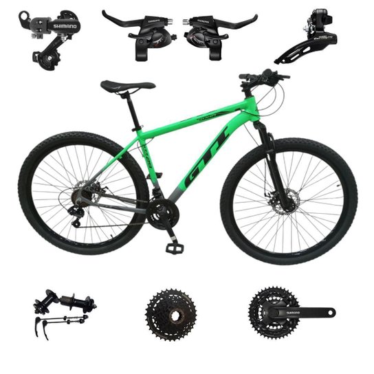 Bicicleta Aro 29 Gti Roma Bike 24v Aluminio Indexado Freio a Disco Componentes Shimano