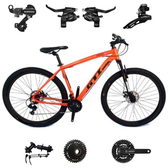 Bicicleta Aro 29 Gti Roma Bike 24v Aluminio Indexado Freio a Disco Componentes Shimano
