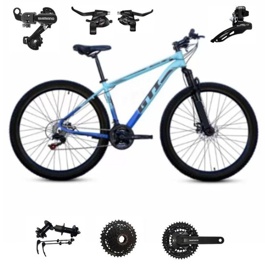 Bicicleta Aro 29 Gti Roma Bike 24v Indexado Freio a Disco Componentes Shimano