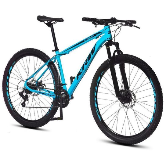 Bicicleta aro 29 KRW Alumínio 21 Vel Marchas Freio a Disco Suspensão dianteira Mountain Bike X41