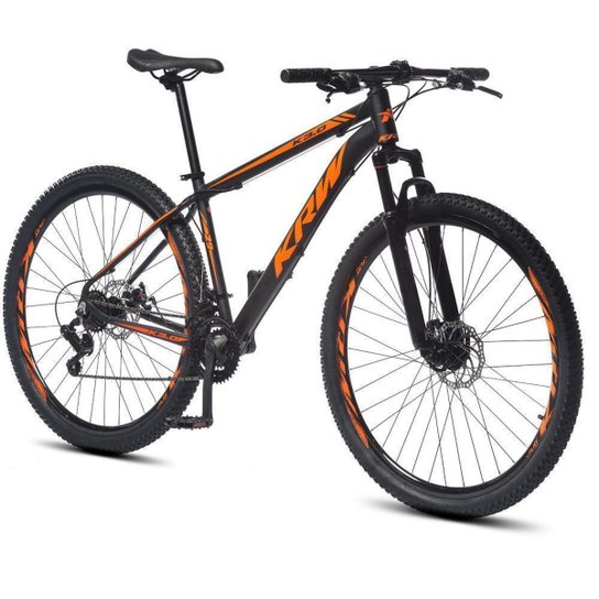 Bicicleta aro 29 KRW Alumínio 21 Vel Marchas Freio a Disco Suspensão dianteira Mountain Bike X41