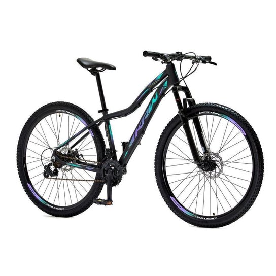 Bicicleta aro 29 KRW Alumínio 21 Vel Marchas Freio a Disco Suspensão dianteira Mountain Bike X41