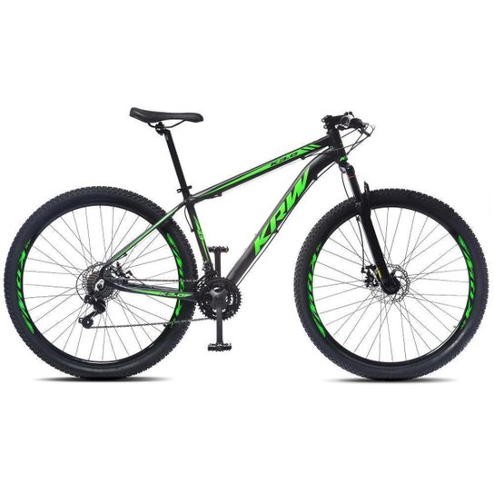 Bicicleta aro 29 KRW Alumínio 24 Vel Marchas Freio a Disco Suspensão dianteira Mountain Bike X32