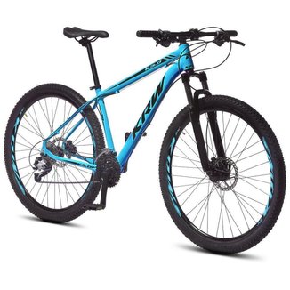 Bicicleta Aro 29 KRW Alumínio 27 Vel Shimano Acera Freio a Disco Hidráulico Suspensão com trava S31