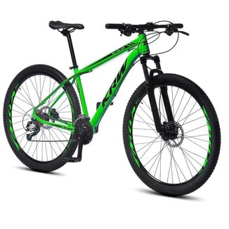 Bicicleta Aro 29 KRW Alumínio 27 Vel Shimano Acera Freio a Disco Hidráulico Suspensão com trava S31