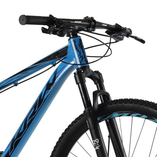 Bicicleta aro 29 KRW Alumínio 27 Vel Shimano Altus Freio Hidráulico Suspensão C/ Trava de ombro KR13