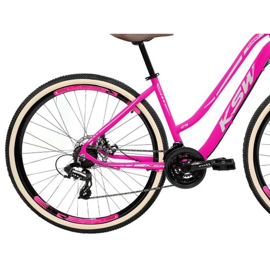 Bicicleta Aro 29 KSW Sunny Retrô Feminina 21 Marchas Freio a Disco e Suspensão