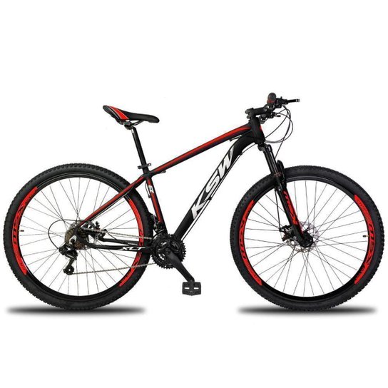 Bicicleta Aro 29 KSW xlt 24 Marchas Shimano e Freios a Disco