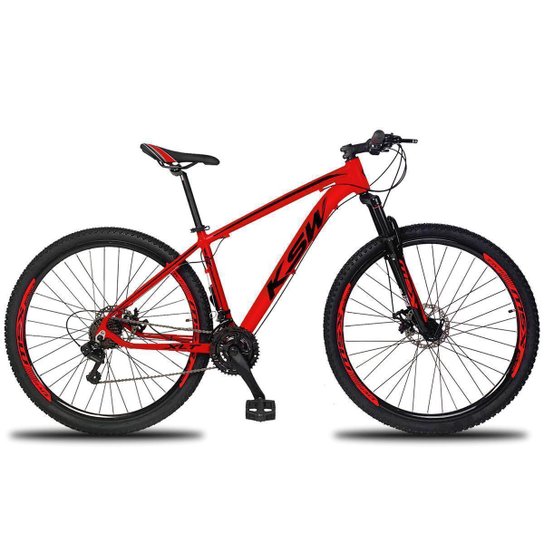 Bicicleta Aro 29 KSW xlt 24 Marchas Shimano e Freios a Disco