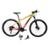 Bicicleta Aro 29 Ksw Xlt Alumínio 24v Câmbio Shimano Acera K7Suspensão Com Trava Freio a Disco - Amarelo+Laranja