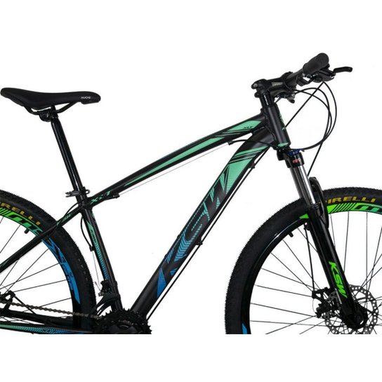 Bicicleta Aro 29 KSW XLT Color - 24v Cambios Shimano  - Susp. Trava  + Freio Hidraulico