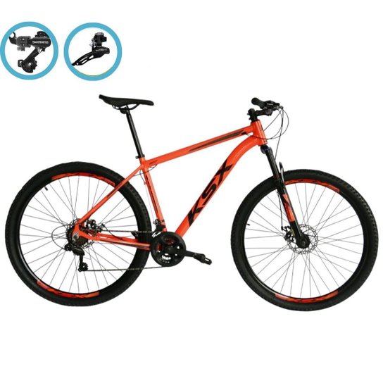 Bicicleta Aro 29 Ksx Freios á Disco Cambio Traseiro e Dianteiro Shimano 21v
