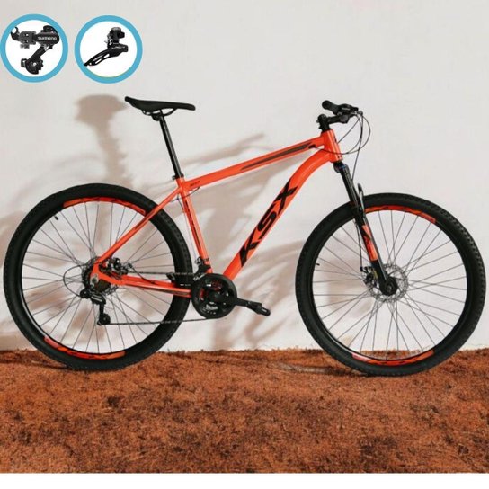 Bicicleta Aro 29 Ksx Freios á Disco Cambio Traseiro e Dianteiro Shimano 21v