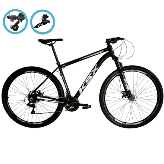 Bicicleta Aro 29 Ksx Freios á Disco Cambio Traseiro e Dianteiro Shimano 21v