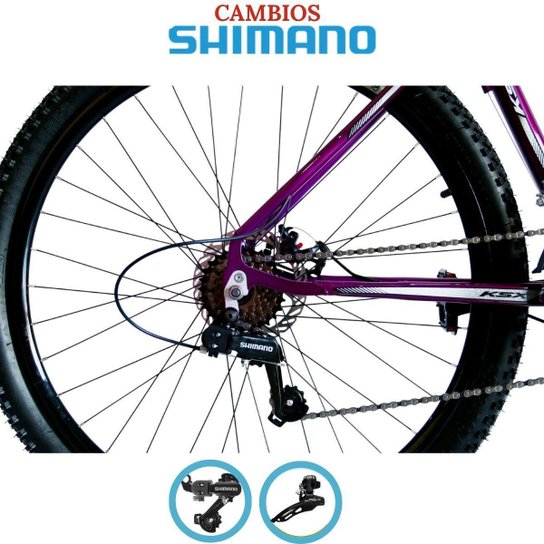 Bicicleta Aro 29 Ksx Freios á Disco Cambio Traseiro e Dianteiro Shimano 21v