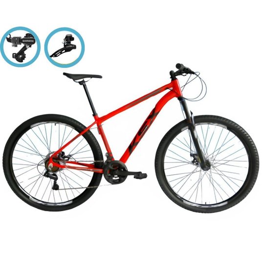 Bicicleta Aro 29 Ksx Freios á Disco Cambio Traseiro e Dianteiro Shimano 24v