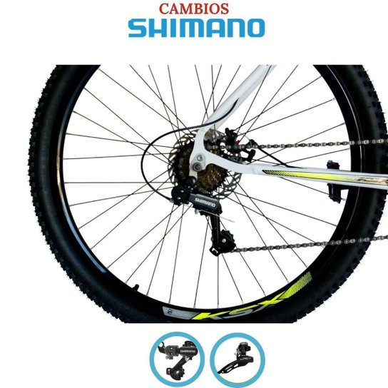 Bicicleta Aro 29 Ksx Freios á Disco Cambio Traseiro e Dianteiro Shimano 24v