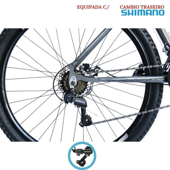 Bicicleta Aro 29 Ksx Freios á Disco Cambio Traseiro Shimano