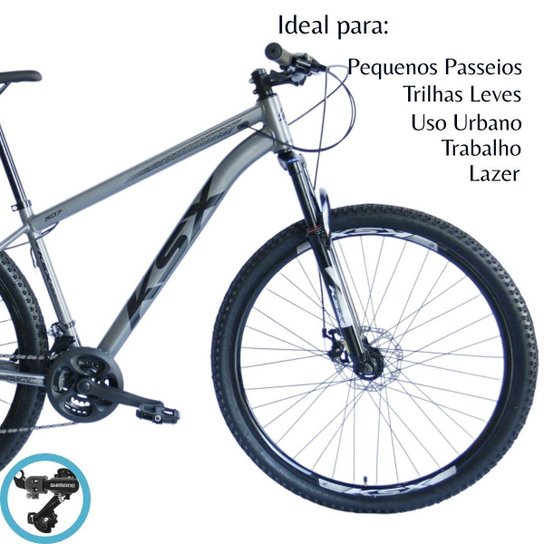 Bicicleta Aro 29 Ksx Freios á Disco Cambio Traseiro Shimano