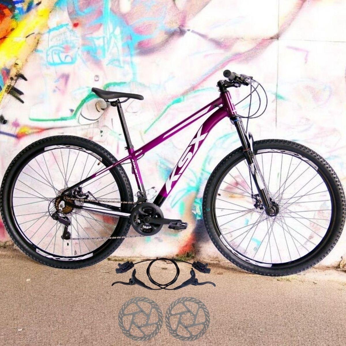 Bicicleta Aro 29 Ksx Freios Hidraulicos 21 Velocidades Cabeamento