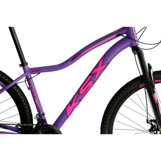 Bicicleta Aro 29 Ksx Sd7 Feminina Alumínio 21v Cabeamento Interno Freios a Disco Suspensão Dianteira