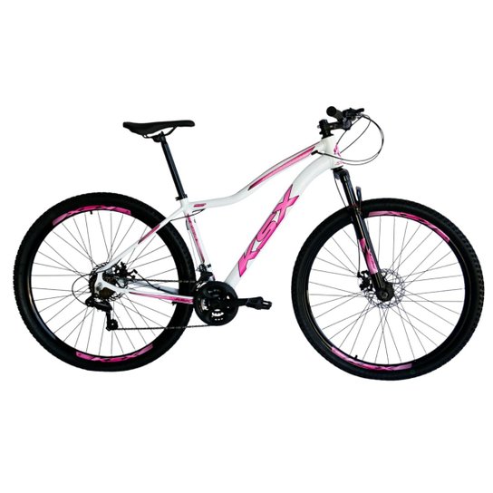 Bicicleta Aro 29 Ksx Sd7 Feminina Alumínio 21v Cabos Internos Freios a Disco Suspensão Dianteira