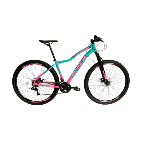 Bicicleta Aro 29 Ksx Sd7 Feminina Alumínio 21v Cabos Internos Freios a Disco Suspensão Dianteira