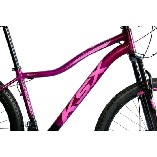 Bicicleta Aro 29 Ksx Sd7 Feminina Alumínio 21v Cabos Internos Freios a Disco Suspensão Dianteira