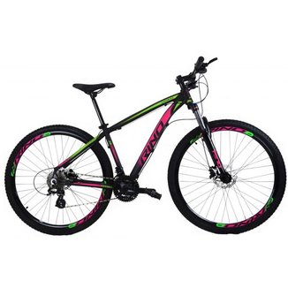 BICICLETA ARO 29 RINO EVEREST COLOR - 24V SHIMANO ALTUS - FREIO HIDRAULICO - SUSPENSAO COM TRAVA 