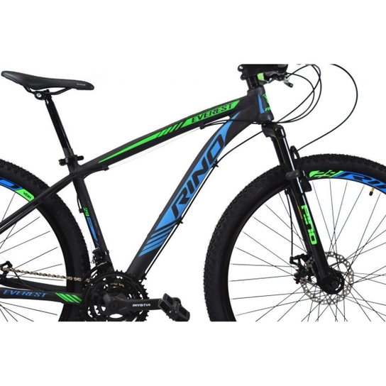 Bicicleta Aro 29 RINO EVEREST Freio a Disco - Cambios Shimano 24v com Trava