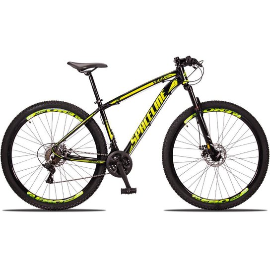 Bicicleta Aro 29 Spaceline Vega 24 Vel Câmbio Traseiro Shimano Freio a Disco Bike MTB Alumínio